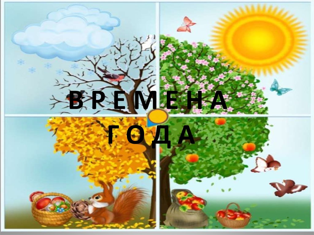 Времена года по месяцам картинки