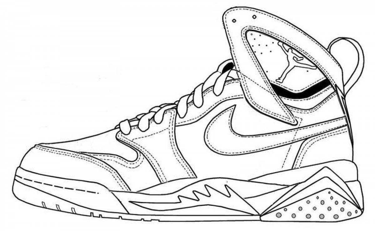 Наслаждайтесь раскрашиванием любимых кроссовок nike с помощью nike coloring pages