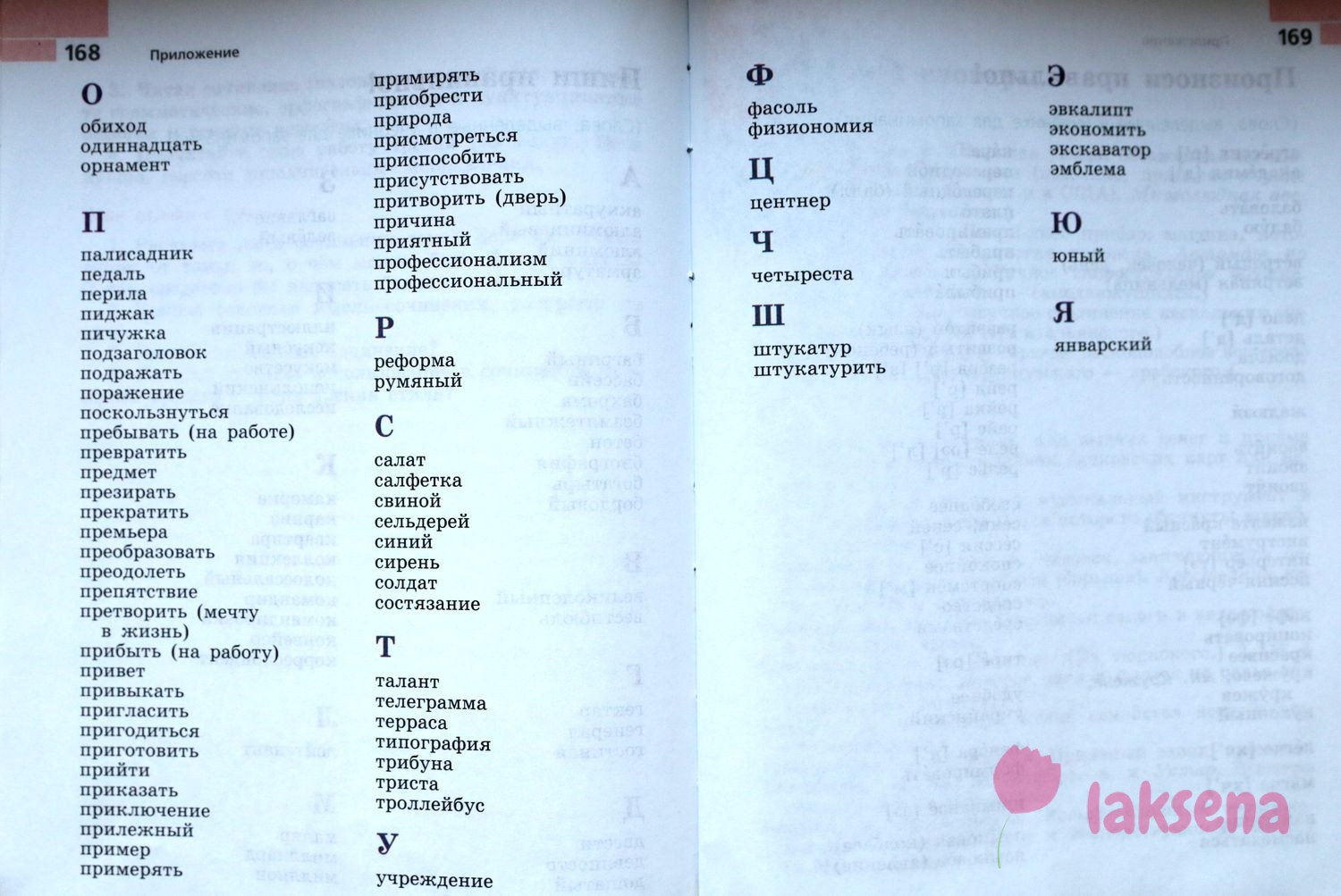 Словарные слова для 7 класса