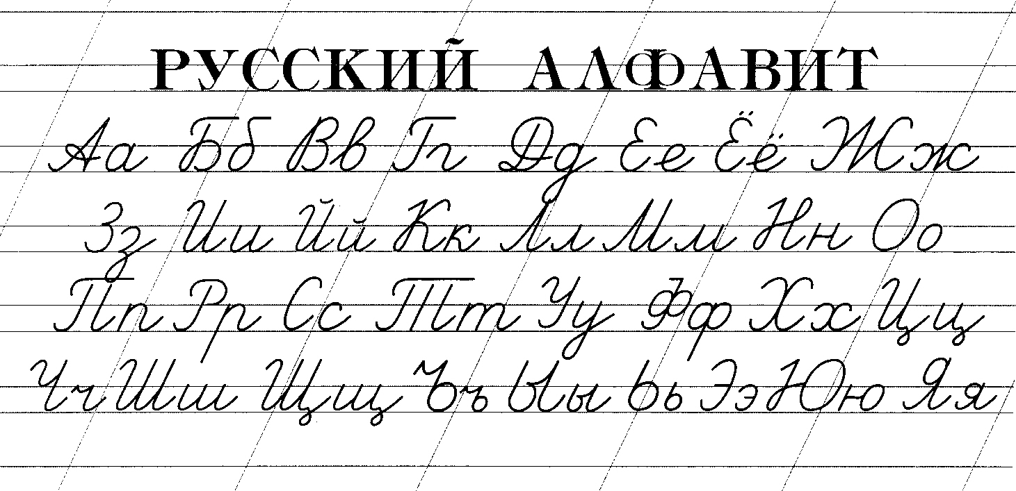 Красивое правописание букв русского алфавита фото