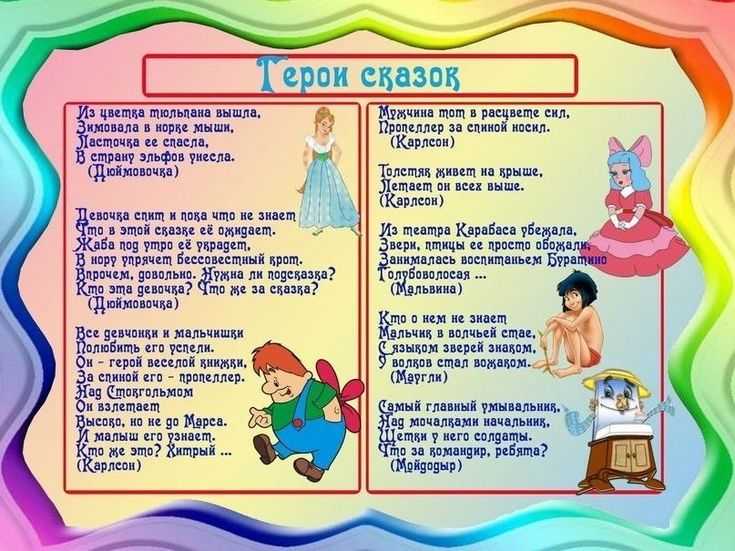 Загадки про сказки и сказочных героев для детей 5-10 лет с ответами