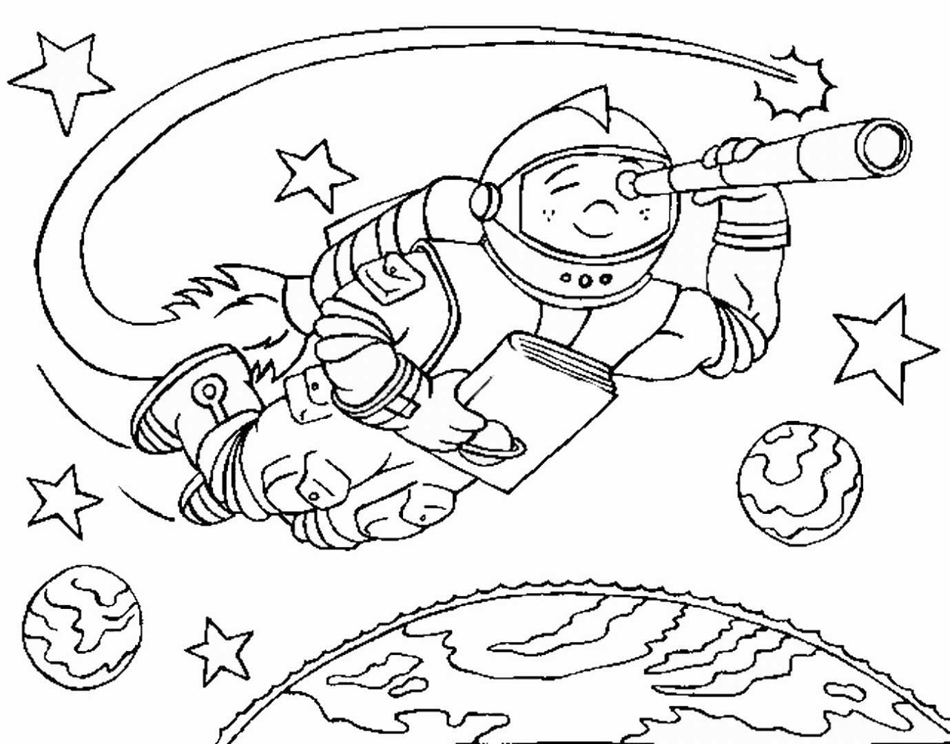 Раскраски космос - для печати - kids drawing hub