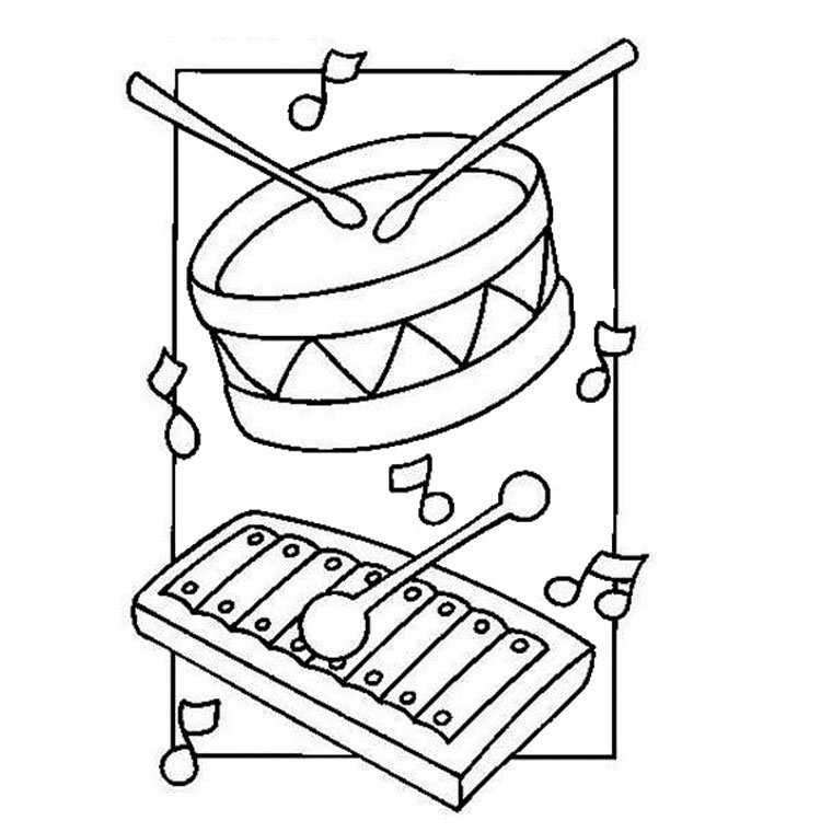 Раскраски о музыке. музыка в картинках