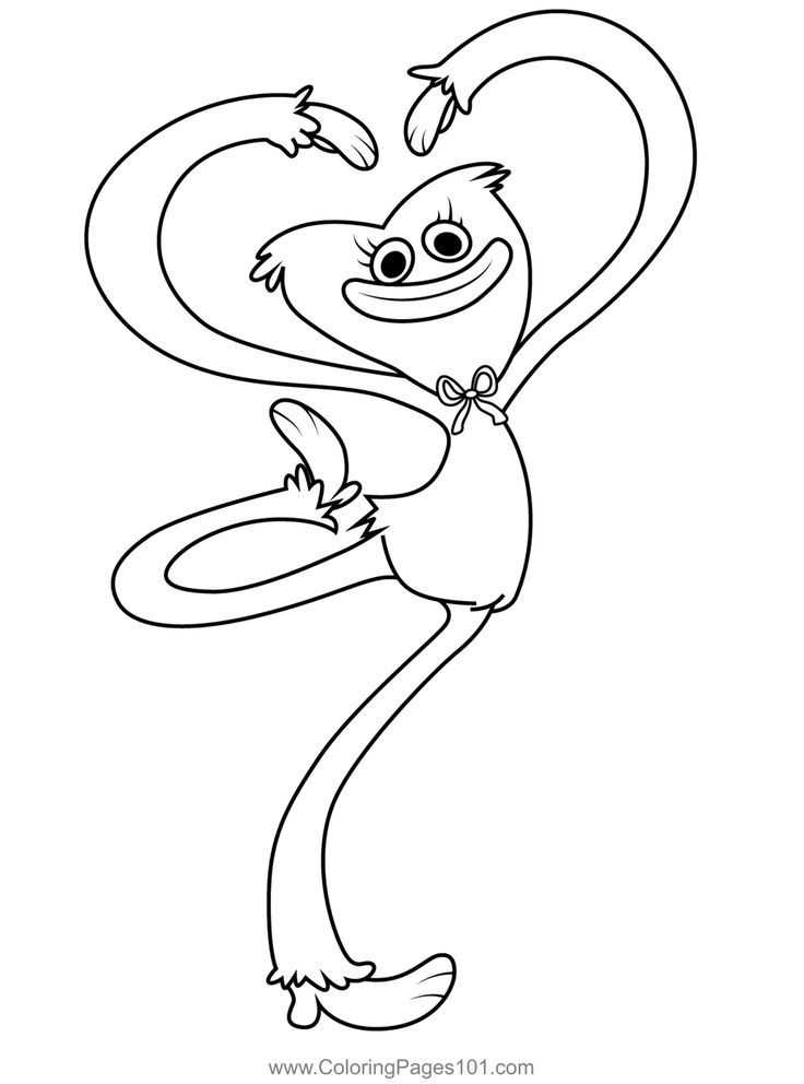 Poppy playtime coloring pages free pdf