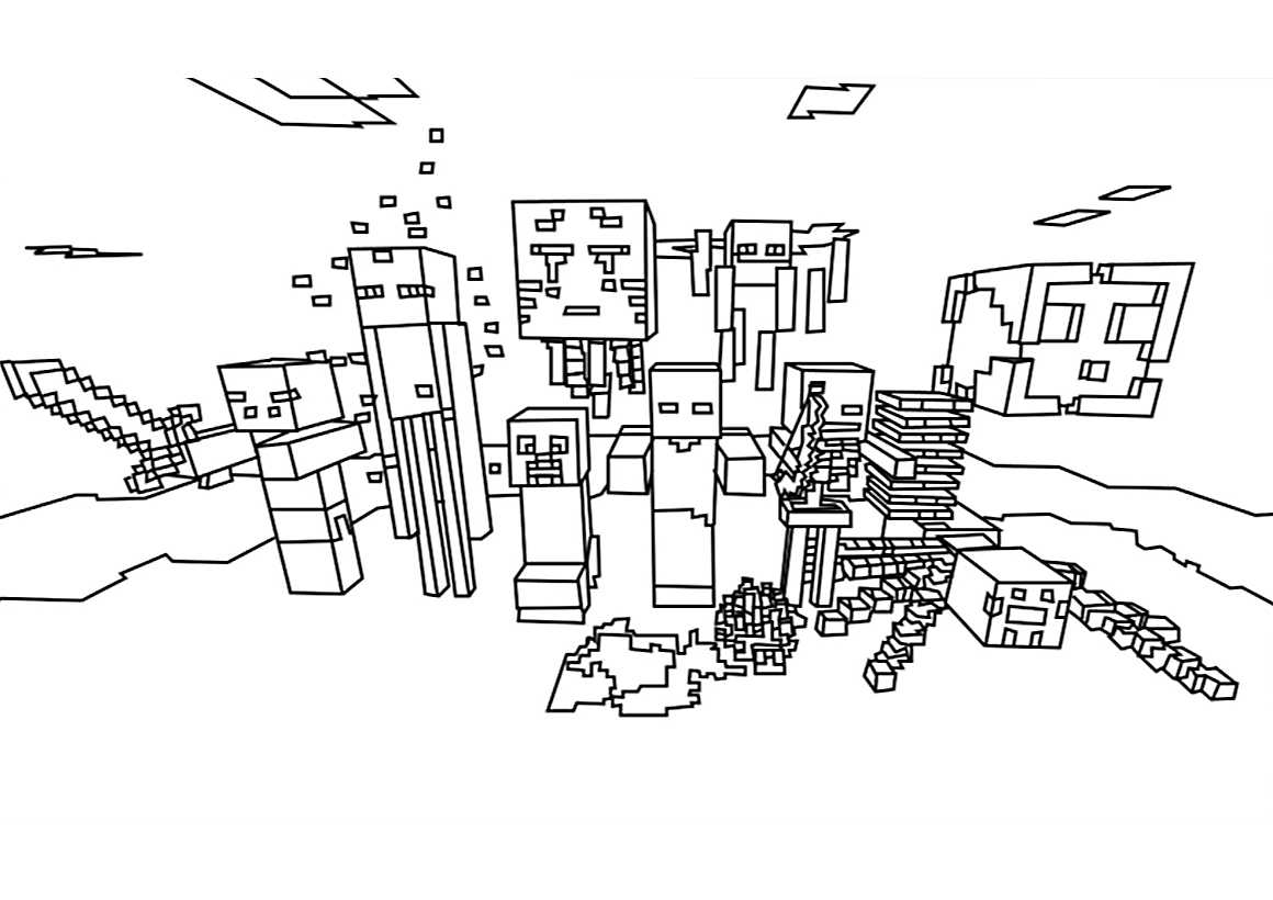 Minecraft раскраски