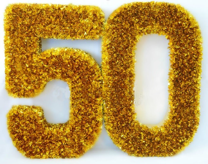 Цифра 50 на юбилей - подарки и поздравление