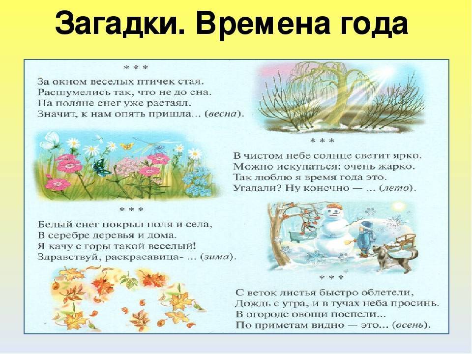 Загадки о природных явлениях - стихи для детей