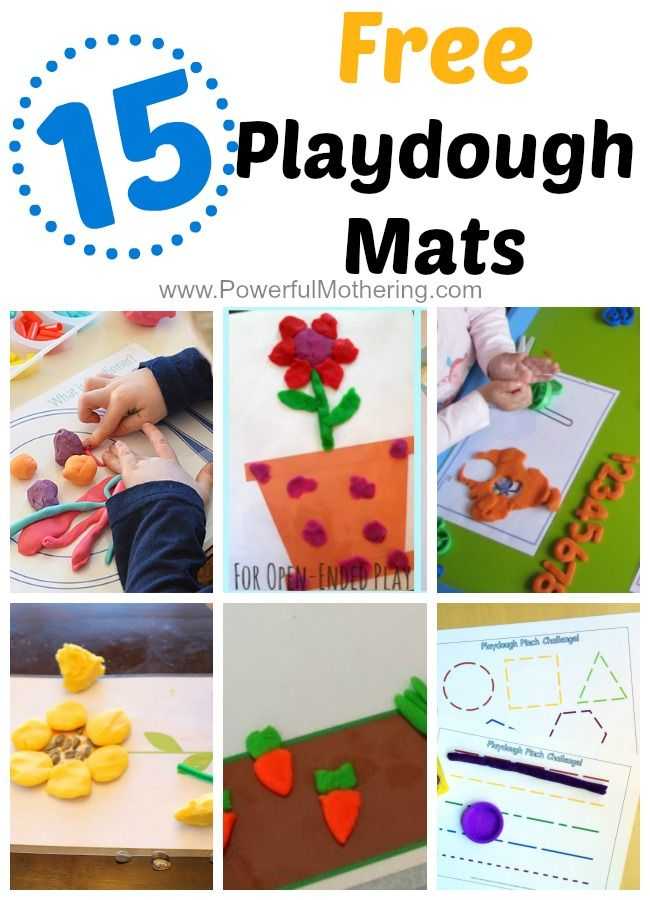 Super cute free printable preschool playdoh mats
