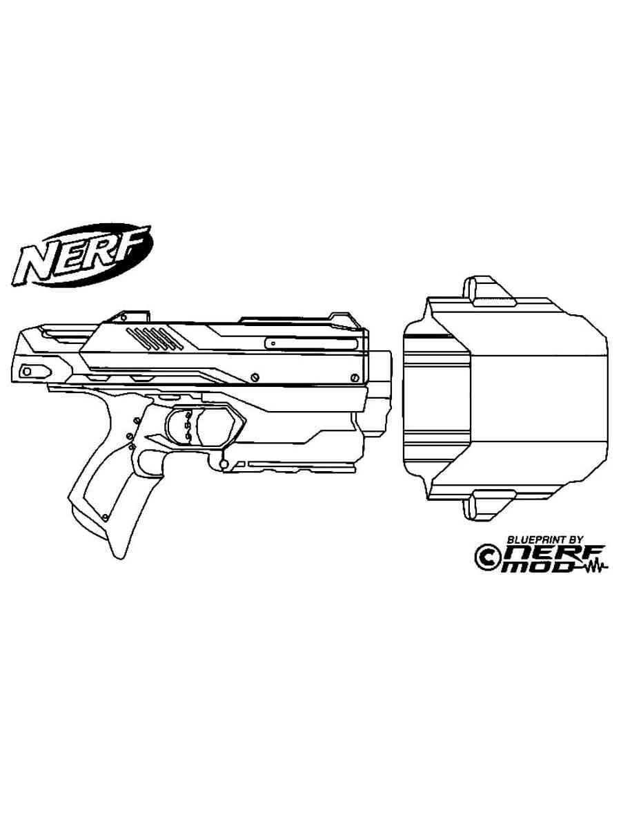 Раскраски nerf gun crafty, креативный дизайн, уникальные раскраски nerf war, оружие, оружие, музыкальный инструмент, hd png download