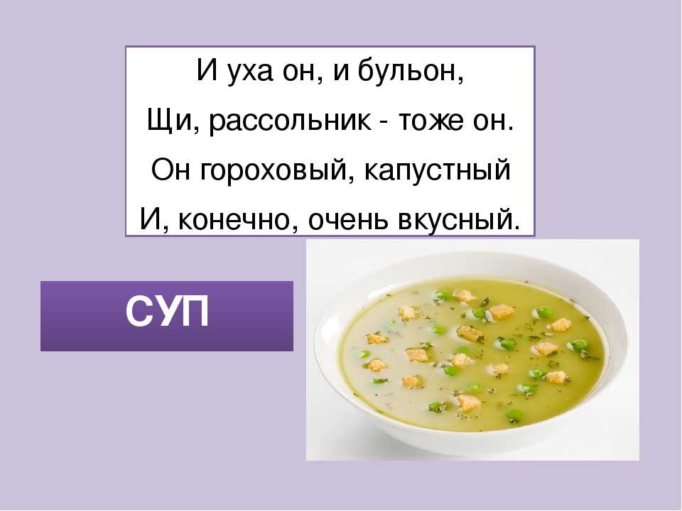 Загадки о еде и продуктах питания для детей с ответами