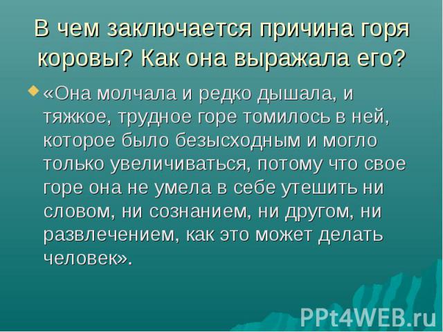 Краткое содержание «корова» за 1 минуту и подробно за 3 минуты