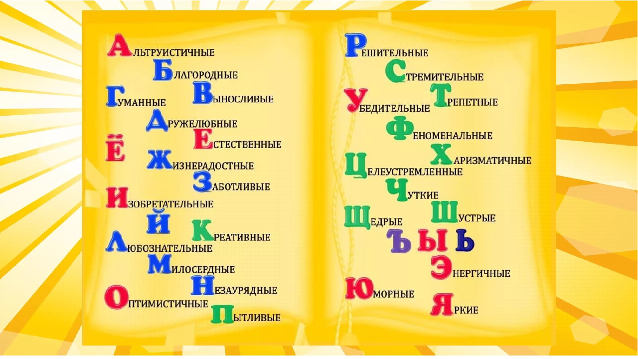 Комплименты по алфавиту
