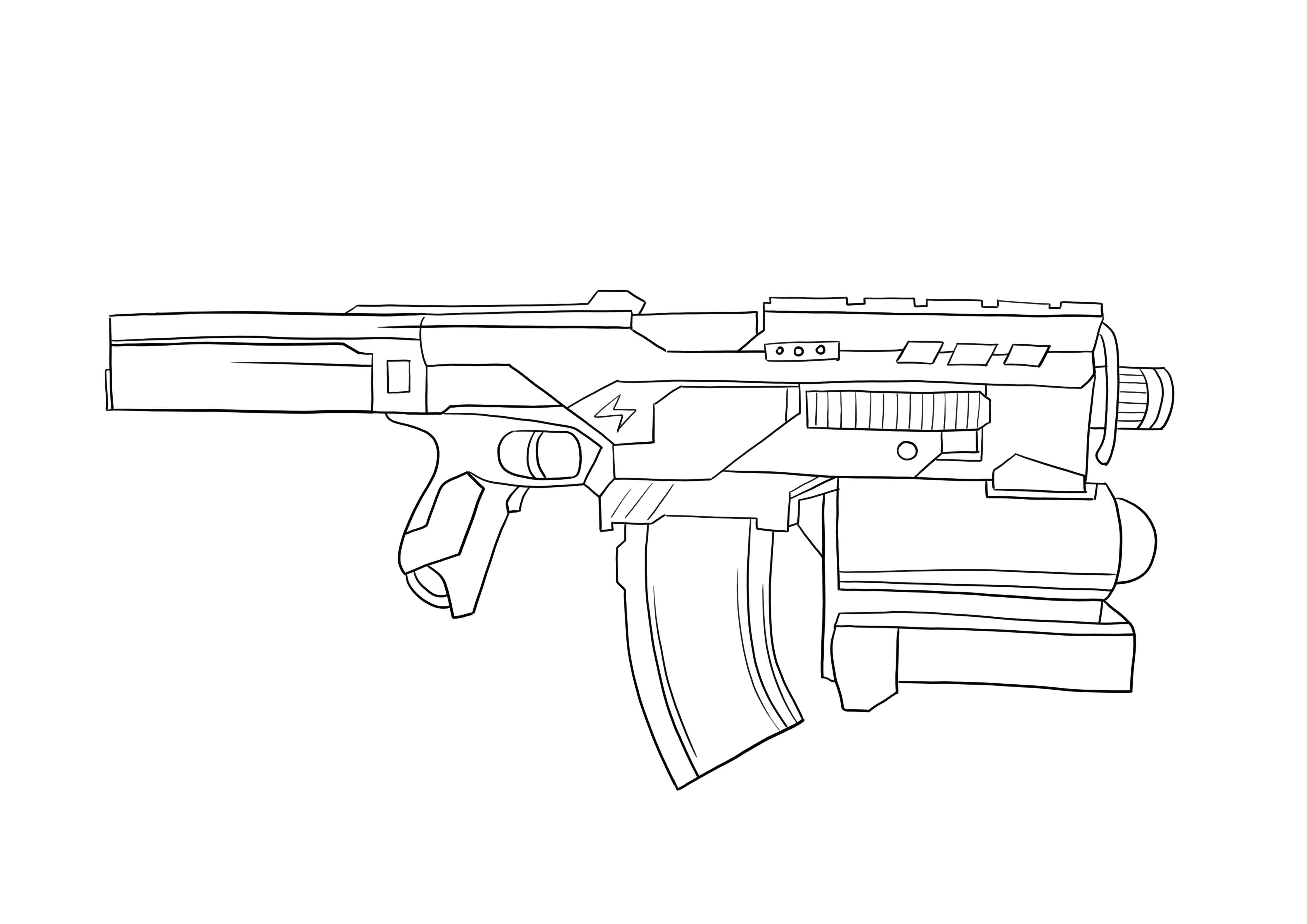Раскраски nerf gun crafty, креативный дизайн, уникальные раскраски nerf war, оружие, оружие, музыкальный инструмент, hd png download