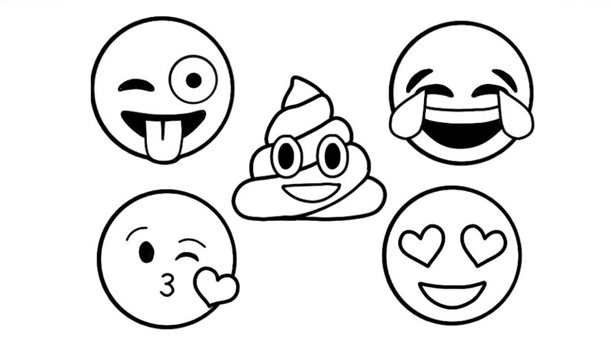 Раскраски эмодзи — для печати — kids drawing hub