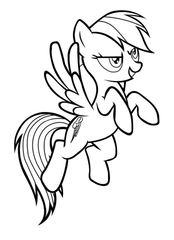 My little pony раскраски радуга дэш - gbcoloring