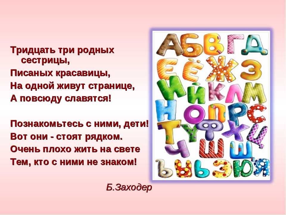 Стихи об азбуке для начальной школы