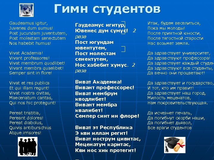 Латинские стихи с ударениями