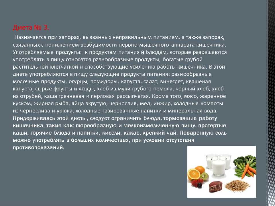 Диета при запорах