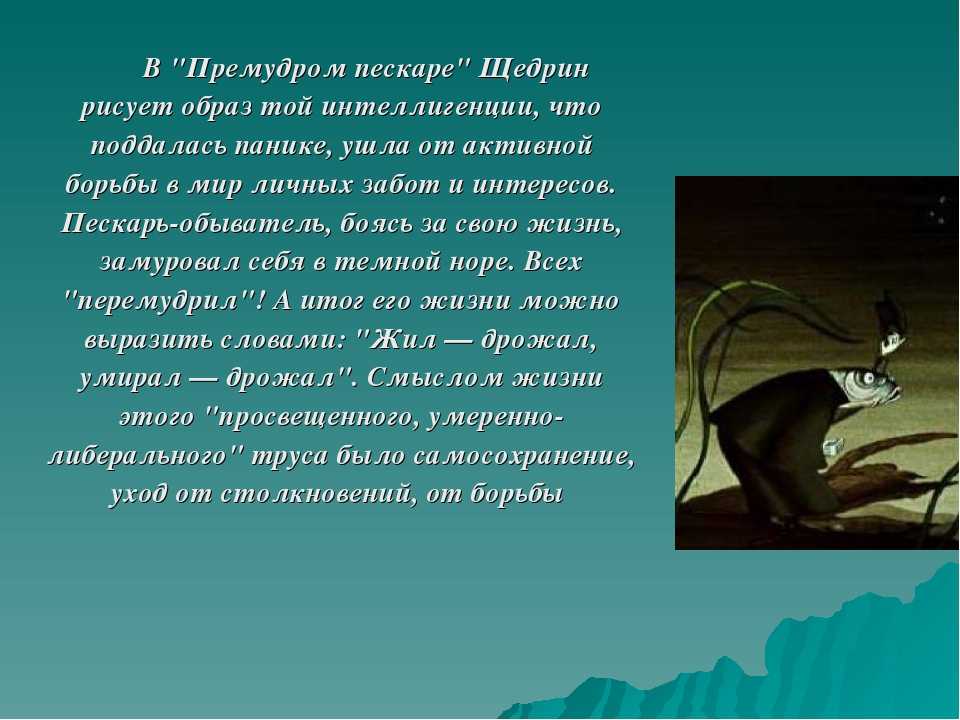 Очень краткое содержание м.е. салтыков-щедрин «премудрый пескарь»