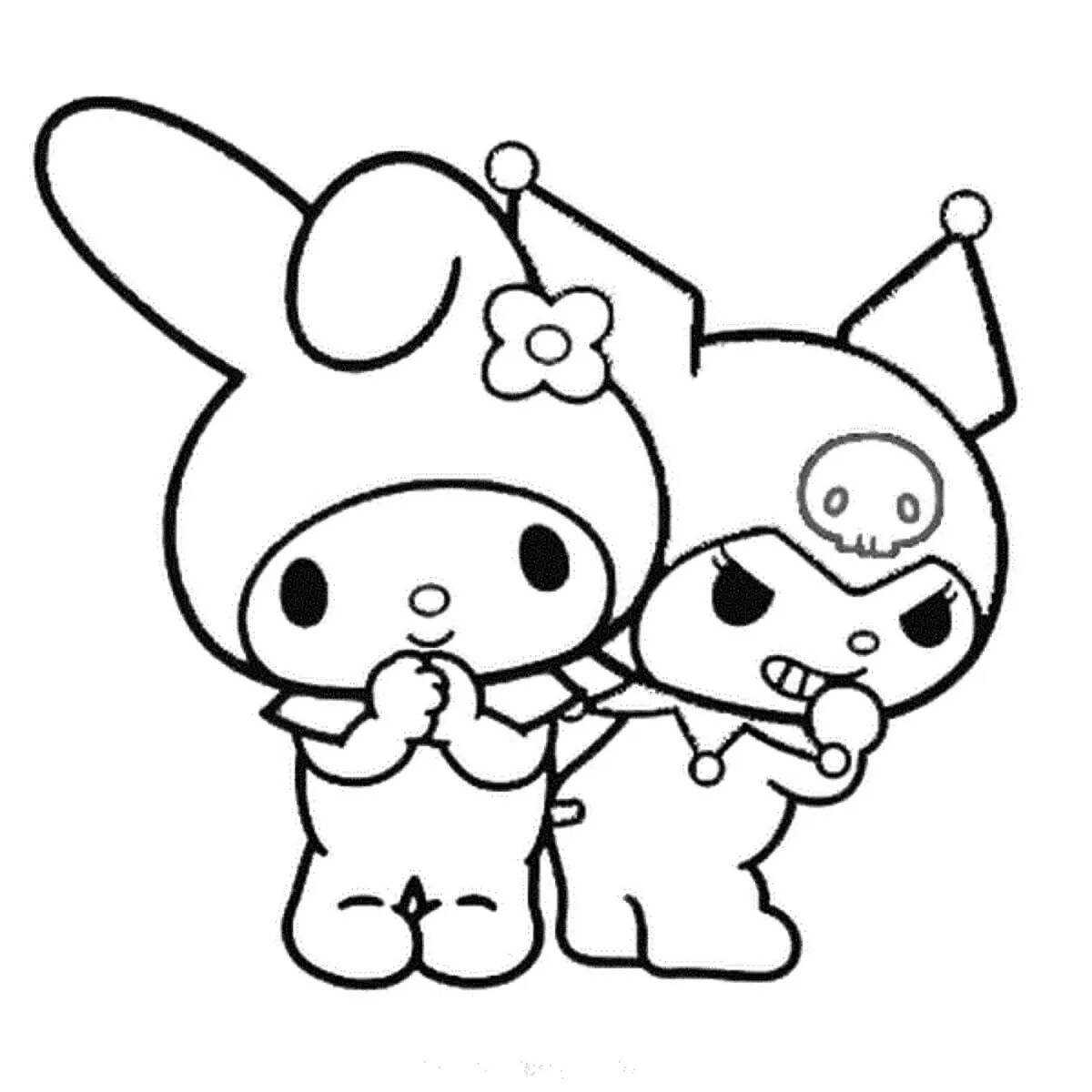 Cute kuromi coloring pages pdf to print - coloringfolder.com