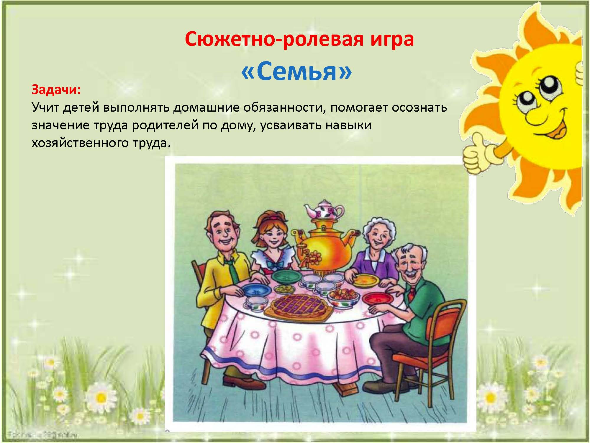 Картотека бесед с детьми дошкольного возраста на тему "семья"