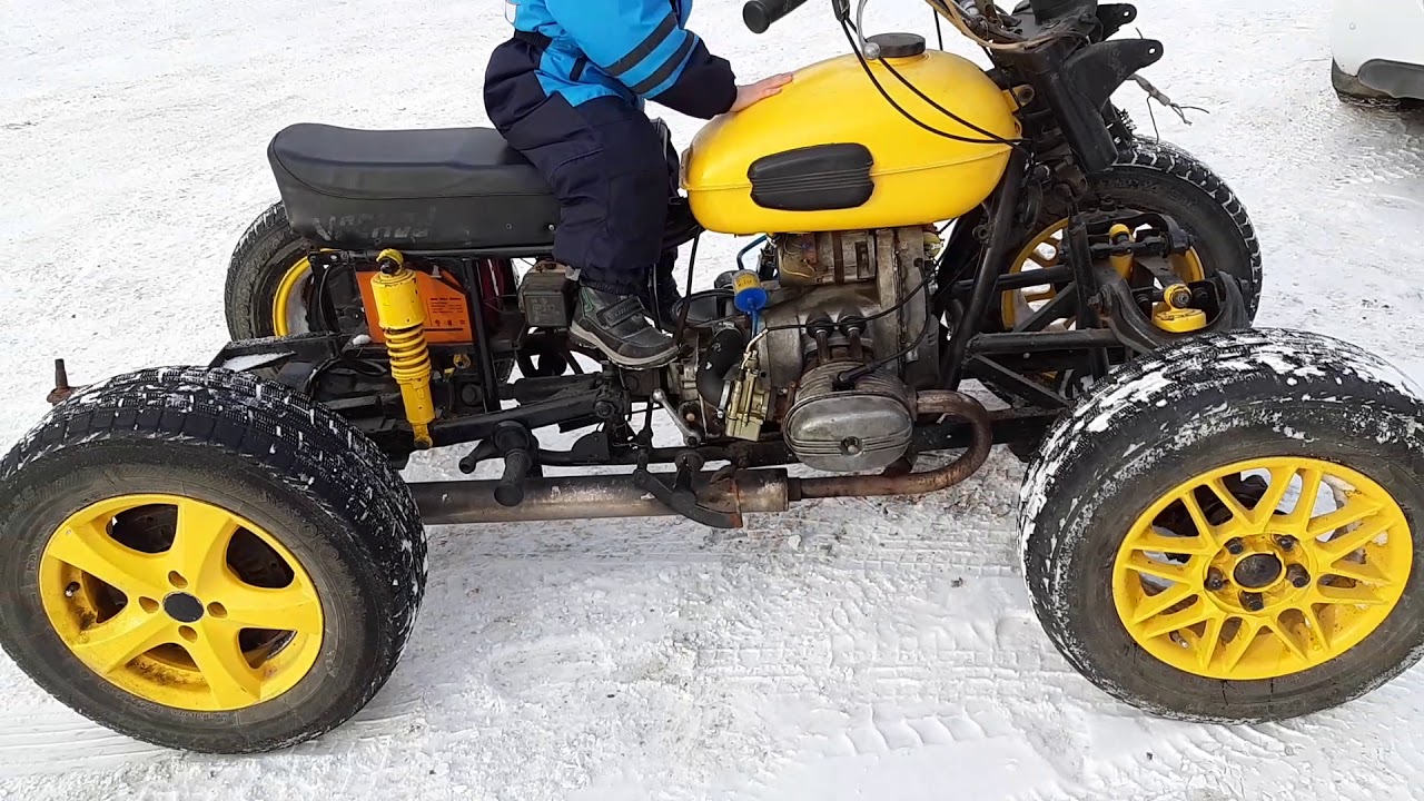 Самодельный полноприводный квадроцикл 4х4 своими руками