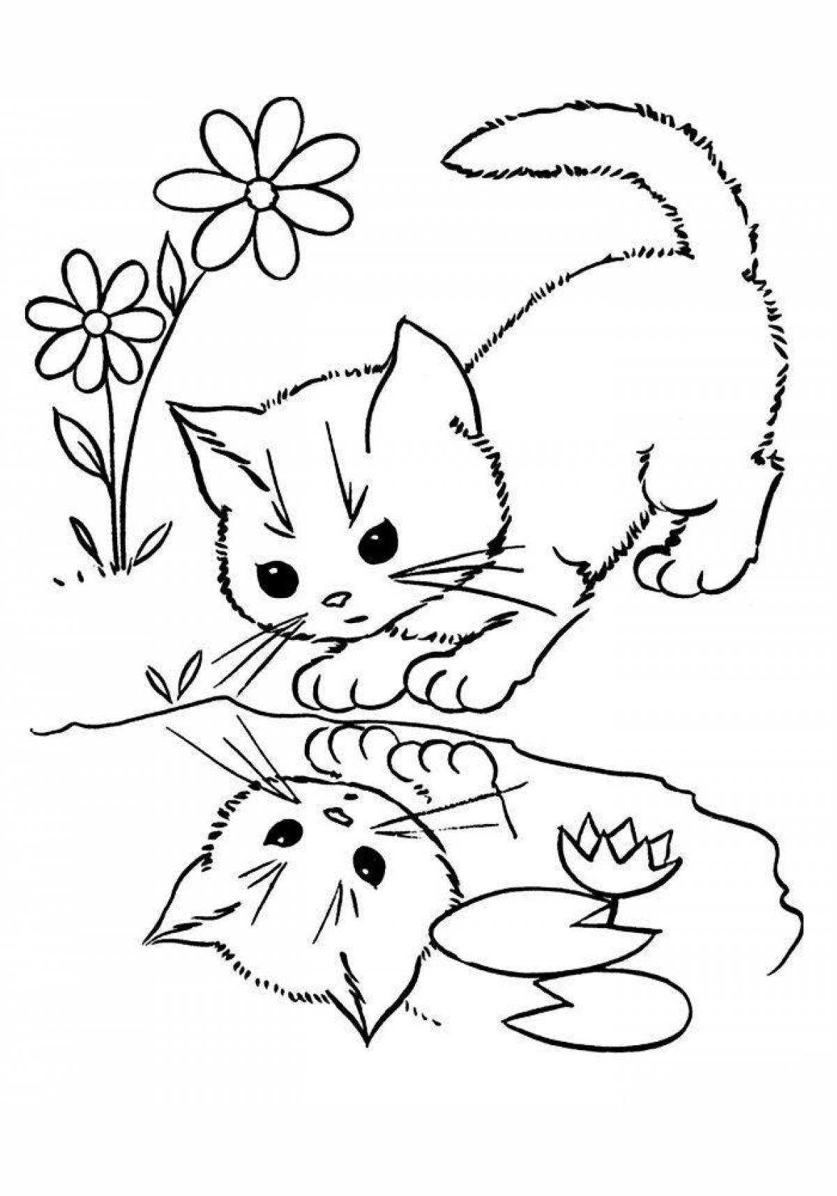 Раскраски котиков, кошек и котят