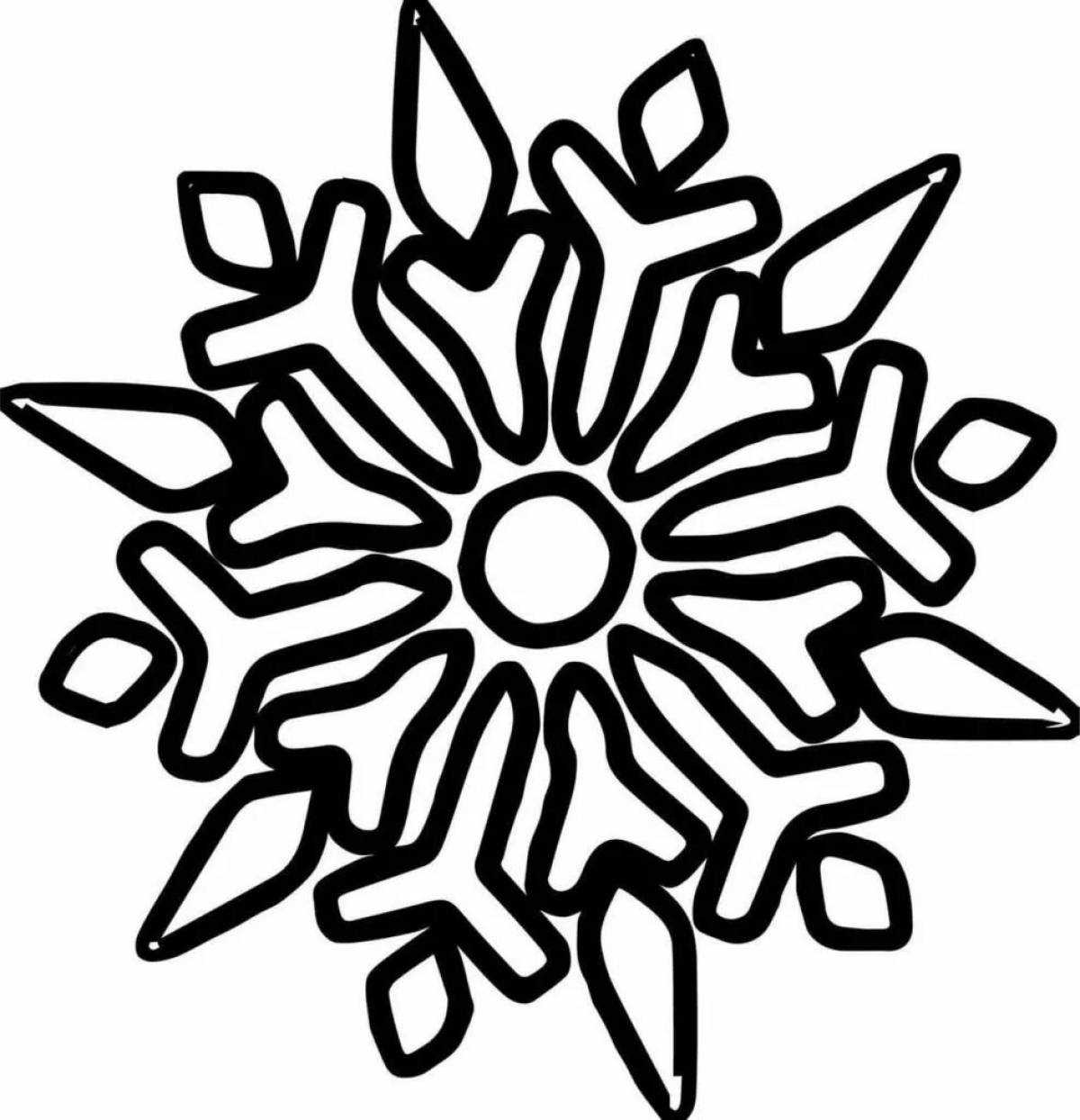 Раскраски снежинка